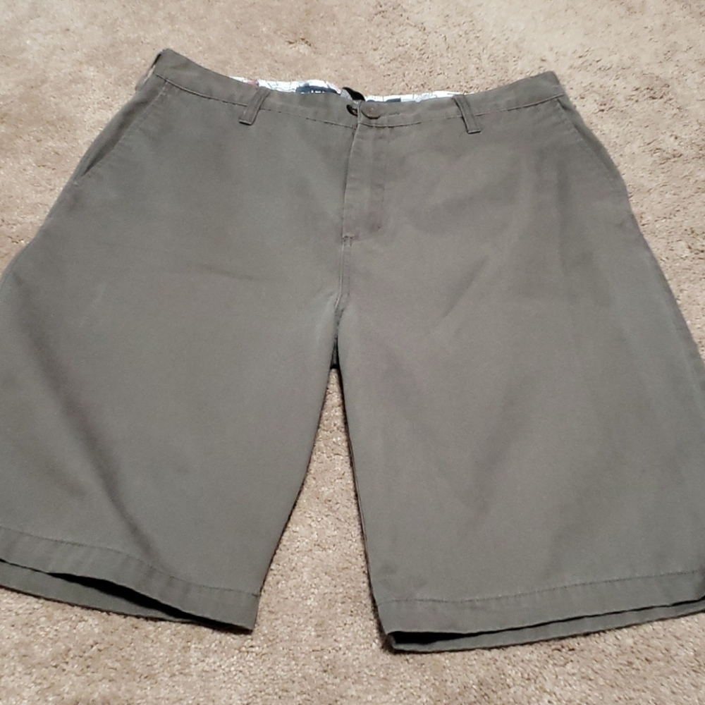Quiksilver grey long flat front shorts